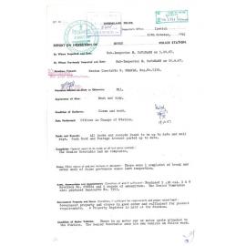 Report on Inspection of Moore Police Station completed 05/10/1967