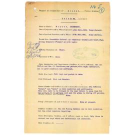 Report on Inspection of Kilcoy Police Station 13/06/1924