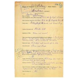 Report on Inspection of Kilcoy Police Station 22/09/1926