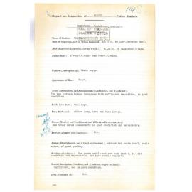 Report on Inspection of Kilcoy Police Station 18/07/1935