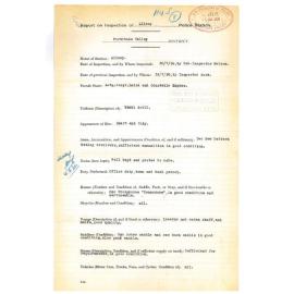 Report on Inspection of Kilcoy Police Station 30/07/1936