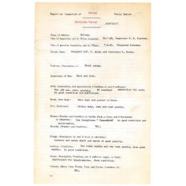 Report on Inspection of Kilcoy Police Station 23/07/1942