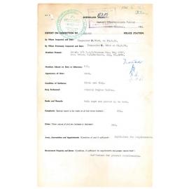 Report on Inspection of Kilcoy Police Station 18/09/1961