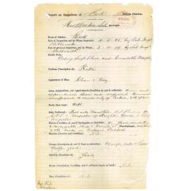 Report on Inspection of Esk Police Station 04/03/1901