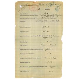 Report on Inspection of Esk Police Station 27/06/1901