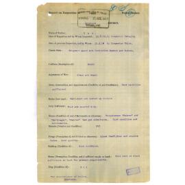 Report on Inspection of Esk Police Station 29/08/1912