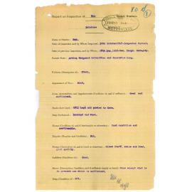 Report on Inspection of Esk Police Station 30/10/1917