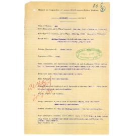 Report on Inspection of Esk Police Station 31/05/1922