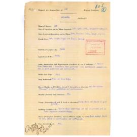 Report on Inspection of Esk Police Station 01/04/1925