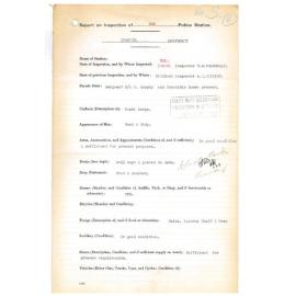 Report on Inspection of Esk Police Station 01/08/1941