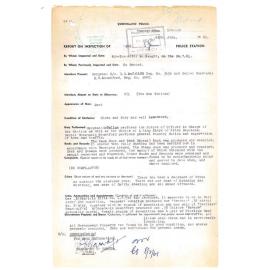 Report on Inspection of Esk Police Station 24/07/1961