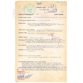 Report on Inspection of Esk Police Station 26/06/1963