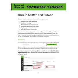 How to Search and Browse User Guide