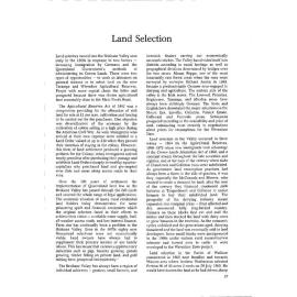 Chapter 6: Land Selection